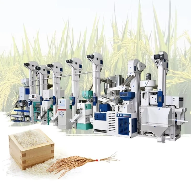 Footprint Combined Rice Mill Plant Automatic Paddy Husker Whitener Machine Broken Rice Grading For Agricultural Rice Processing