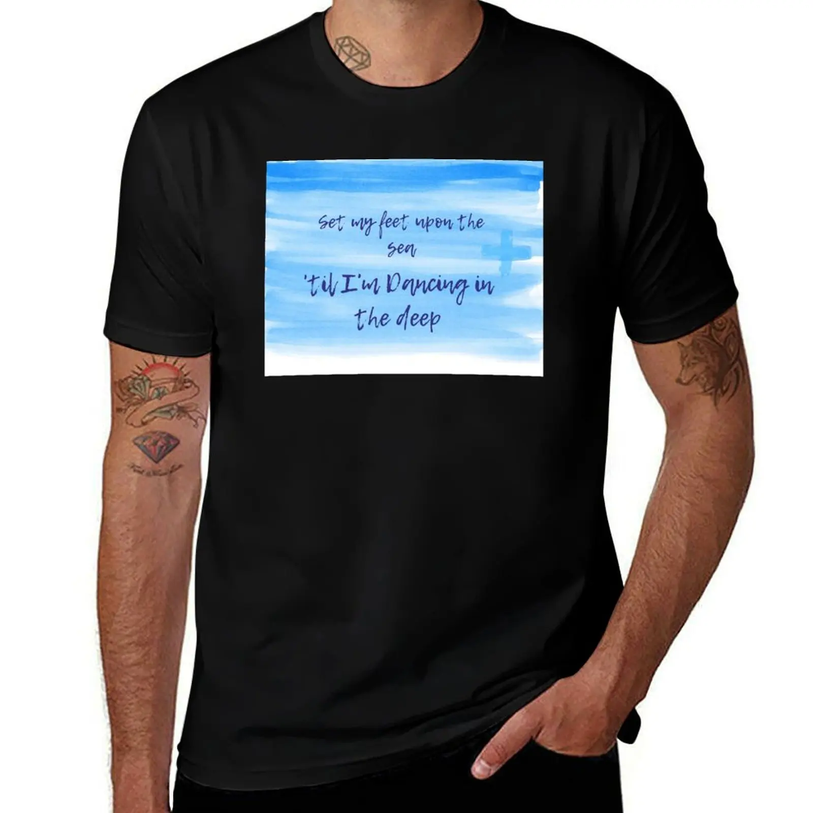 Set My Feet Upon the Sea, 'Til I'm Dancing In the Deep T-Shirt Lightweight Print T-Shirt