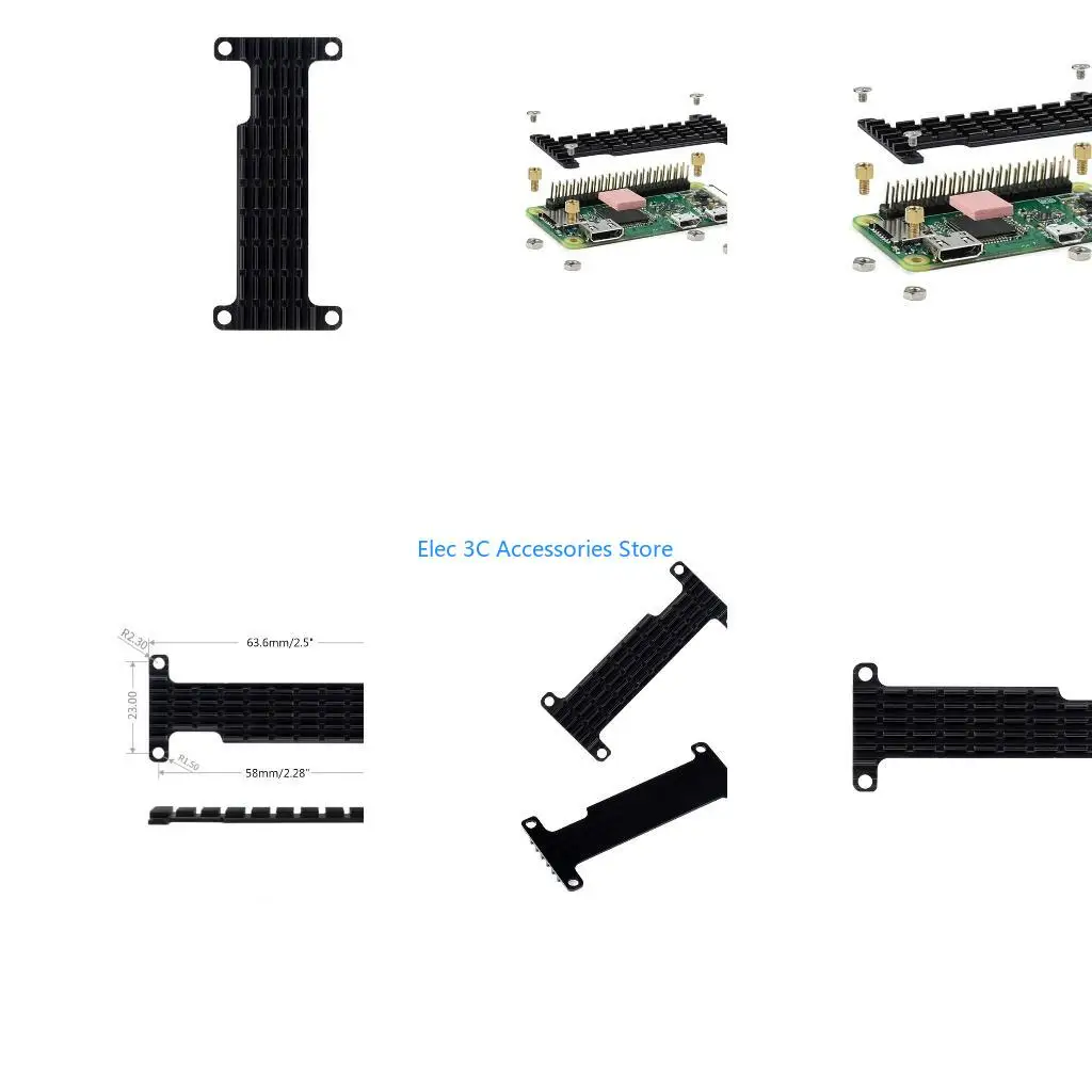 Y51A Aluminum Heatsink with Thermal Conductive Adhesive Tape for Zero for W, 2 for W Cooling Cooler