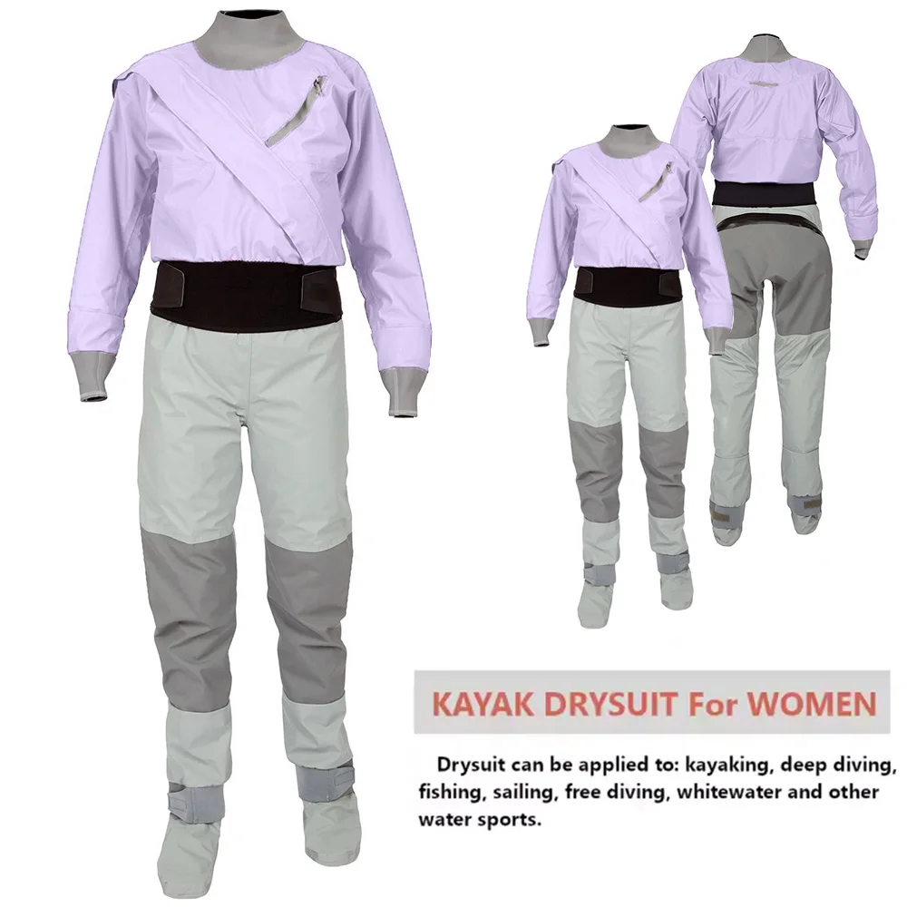 HOT LKVER Whitewater Drysuit Women 3.0 Ply Kayak Drysuits Waterproof Water Sportswear Rescue Quick Dry Sailing Kayaking Dry Suit