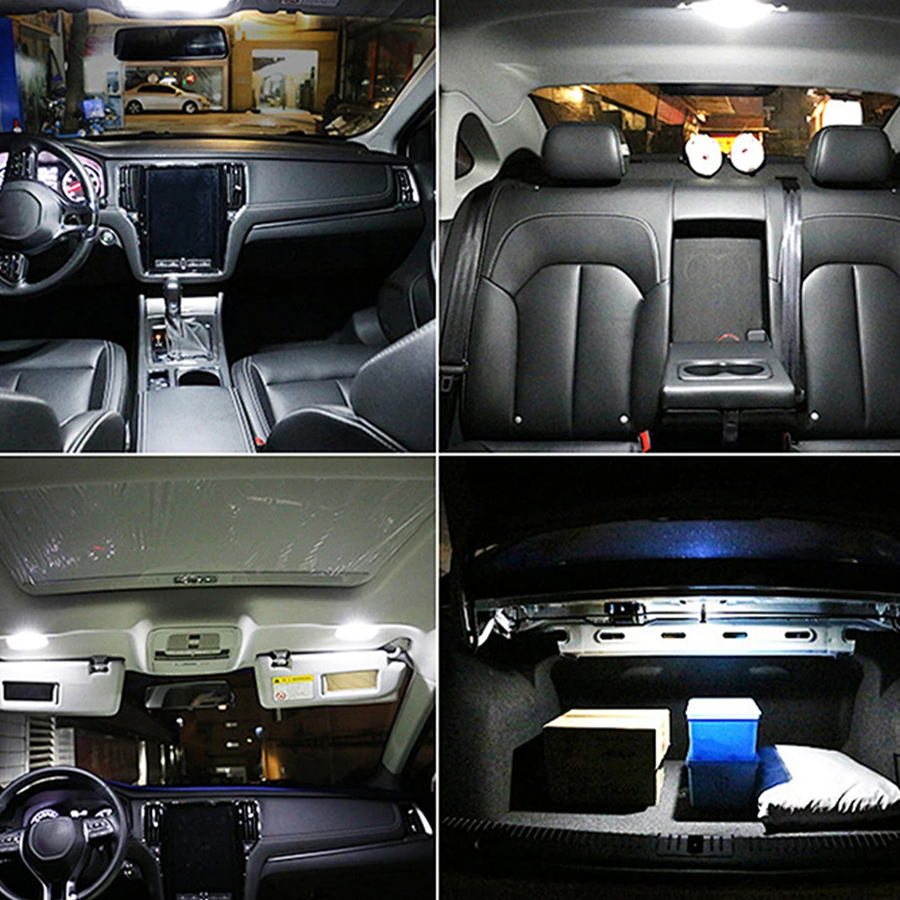 Branco t10 c5w carro auto festão cúpula interior luzes led lâmpada mapa telhado lâmpada de leitura dc12v 5050 lâmpadas de leitura led