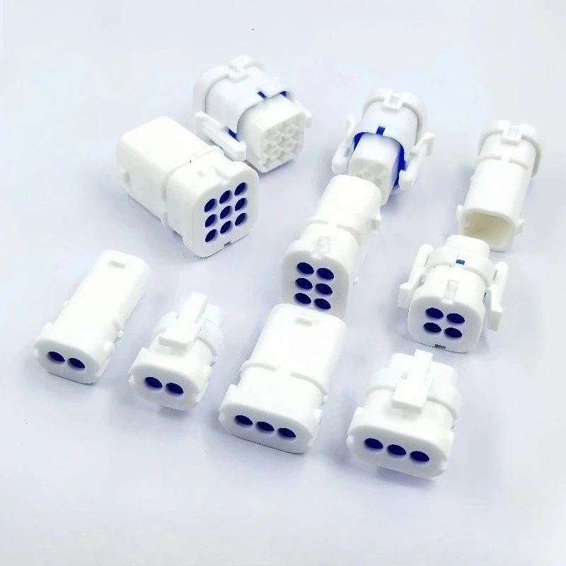 DJ7021B-1.8-11/21 White 1.8 Series Automotive Connector 2/3/4/6/9 Hole Waterproof Connector Male and Female Harness Butt Sheath