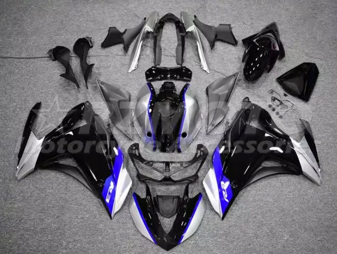 High quality New ABS Full Fairings Kit Fit for YAMAHA R3 R25 2015 2016 2017 2018 15 16 17 18 Bodywork Set Custom Silver Black