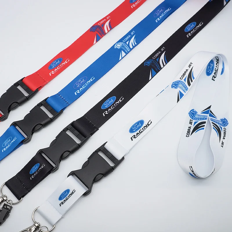 Fashoin Creative Gifts  Car Lanyard Neck Straps Key Cell Phone Work ID Card Hanging Rope For Ford Focus Ranger Mondeo Mustang