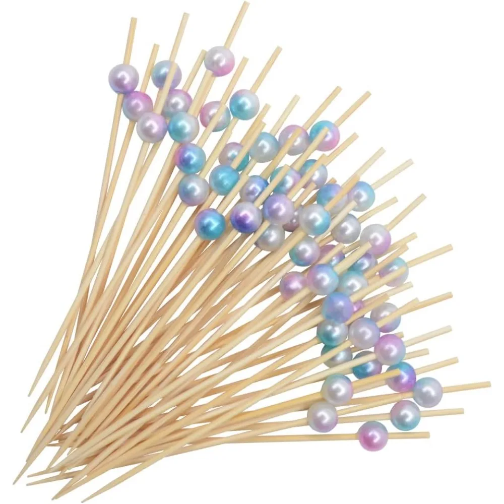 

100PCS 4.7" Cocktail Picks, Appetizer Toothpicks for Parties.