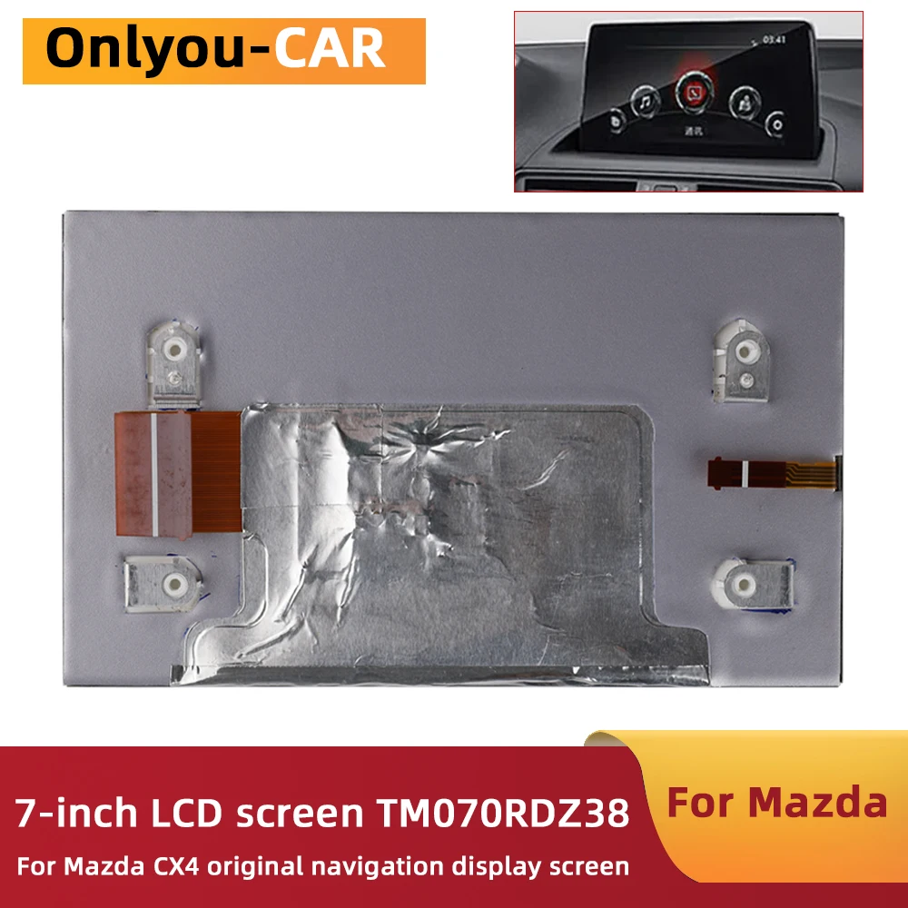 7 inch LCD Screen TM070RDZ38 For Mazda 2 3 2014-2016 Axela CX-3 2016-2017 MX-5 2016-2019 Year Car Navigation LCD Panel Screen