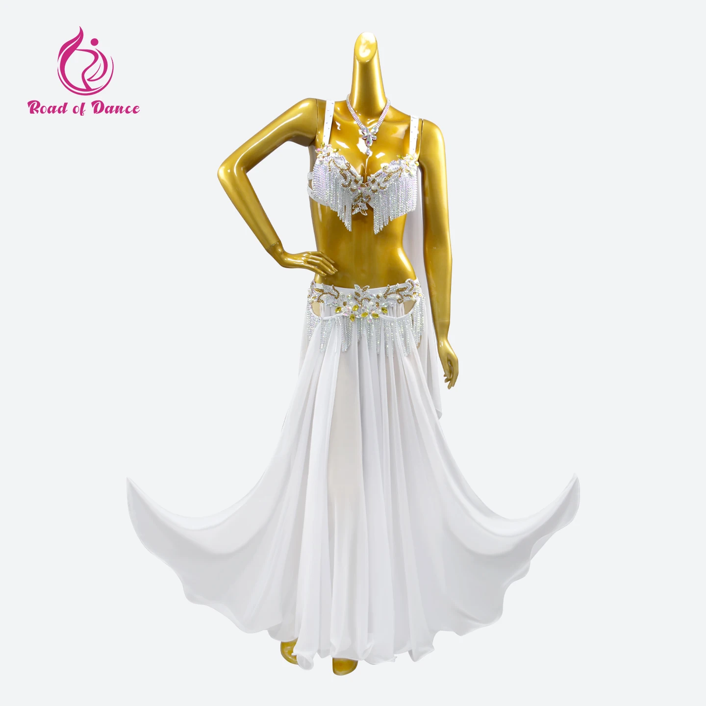 Traje de Danza del Vientre para Mujer, Vestido Corsé de Noche, Ropa de Práctica, Vestuario de Danza Árabe para Escenario, Caderas, Ropa de Lección, Falda Larga