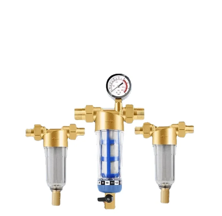 

Full copper pre-filter household backwash tap water large flow whole house water purification