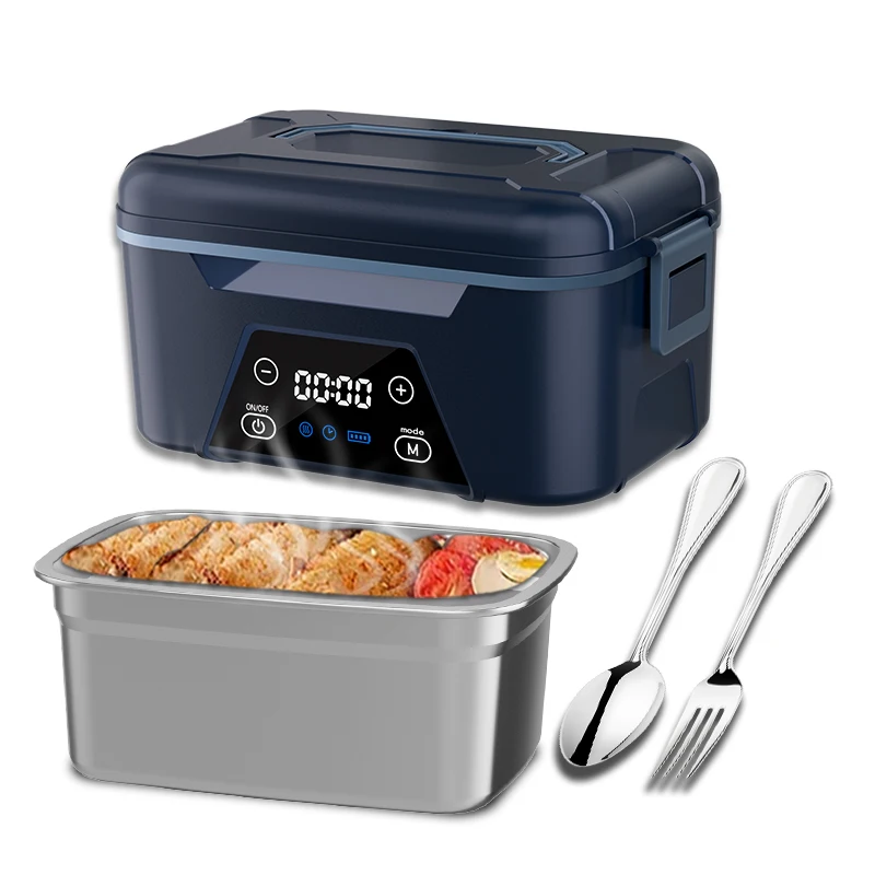 

Portable 1.5L Stainless Steel Electric Lunch Box Rechargeable Cordless Self-Heating Wireless Design for Car Picnics Outdoor