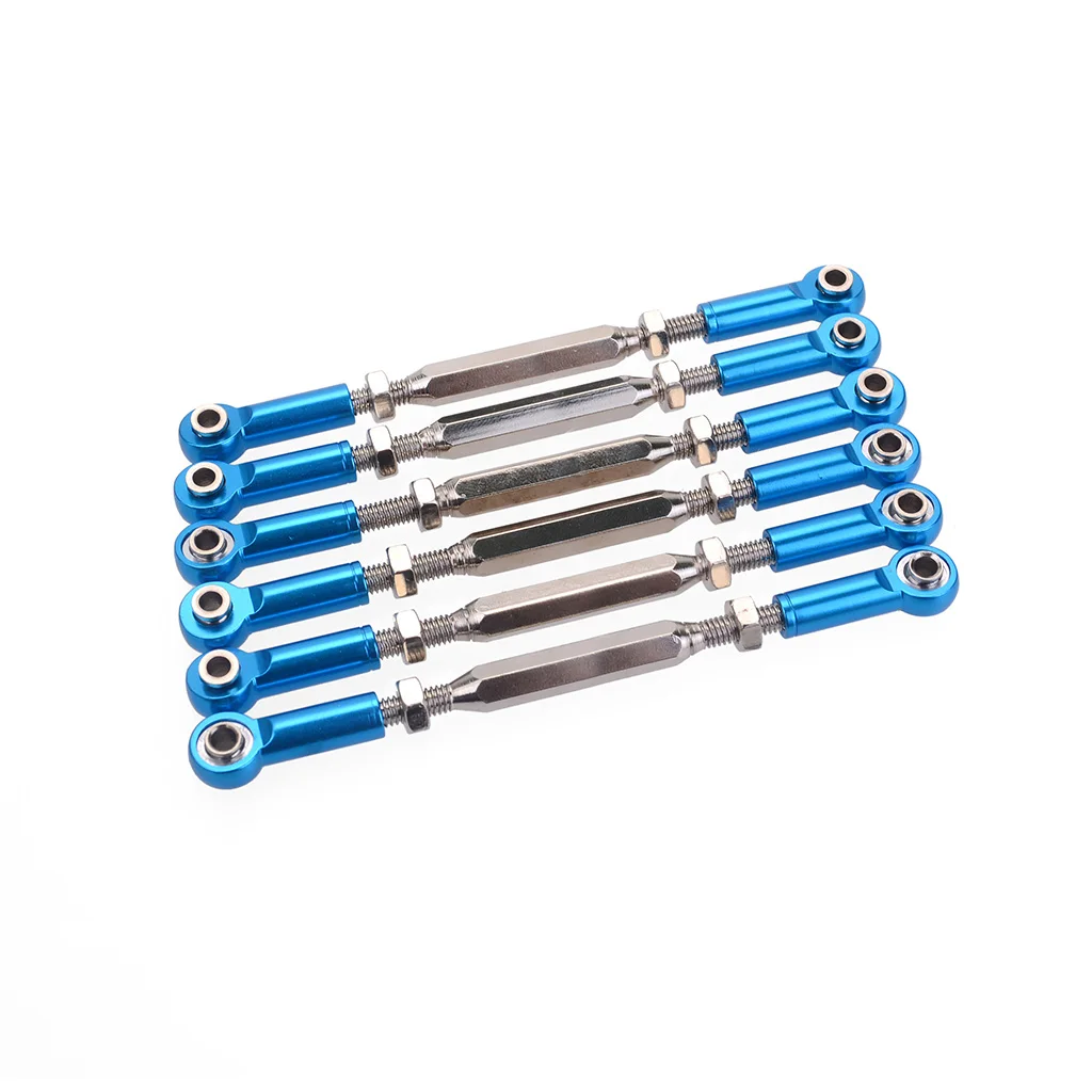 6Pcs 71mm 81mm 88mm Aluminum Steering Linkage Rod Turnbuckle For RC 1/10 Redcat Volcano EPX HSP 94111 Monster Truck