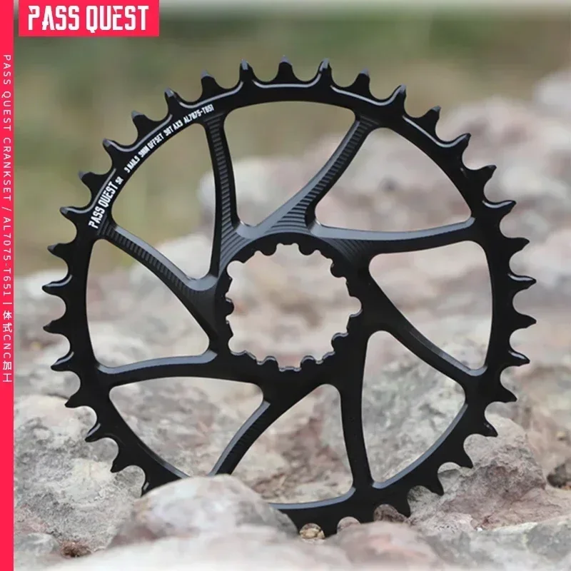 

PASS QUEST (3MM Offset) 28T-38T for DUB Round Narrow Wide Chainring Only Supports AXS 12 speed chains Bicycle Accessories