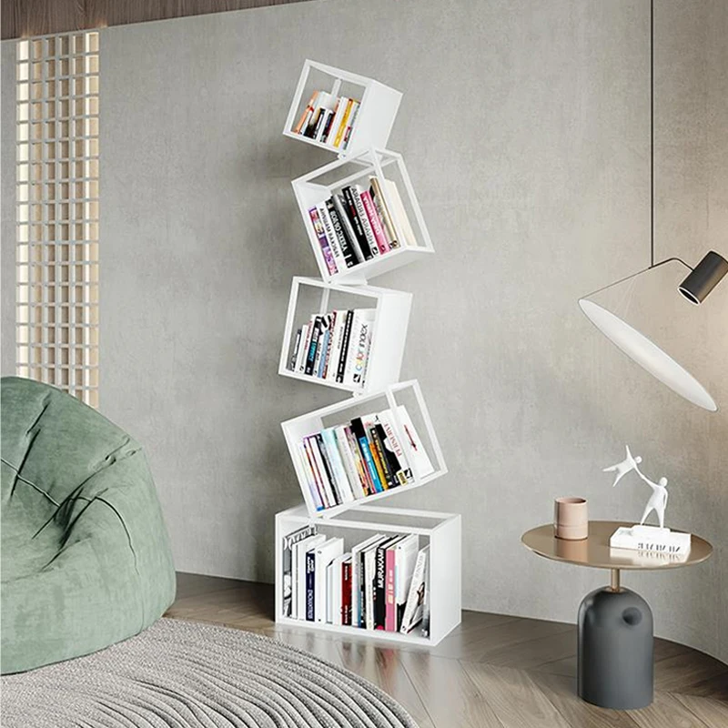 Booksellers Bedroom Shelf Corner Furniture Library Nordic Bookcase Books Kids Bookshelf Organizer Room Storage Repisa Interior image 2