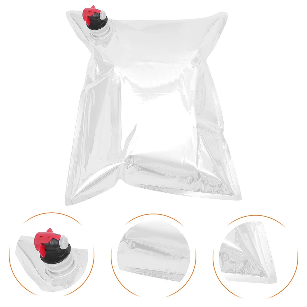 

5Pcs Wine Bag Portable Beverage Storage Container Spout Design for Red Wine Juice Travel Outdoor Events Reusable Leakproof