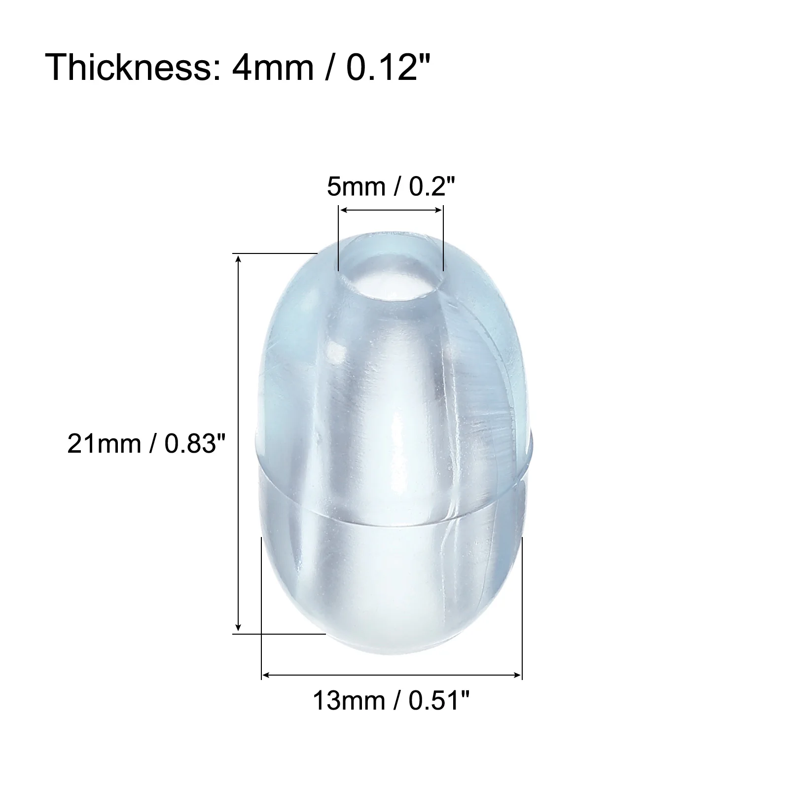 20/40Pcs Kitchen Sink Rack Feet 5mm IDx13mm OD PVC Sink Replacement Feet for Protective Sink Grid Kitchen Countertop Accessories