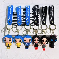 Anime Coraline & The Secret Door Figure Keychain Cartoon Doll Schoolbag Pendent Car Key Accessories Kids Toy Gifts for Friends