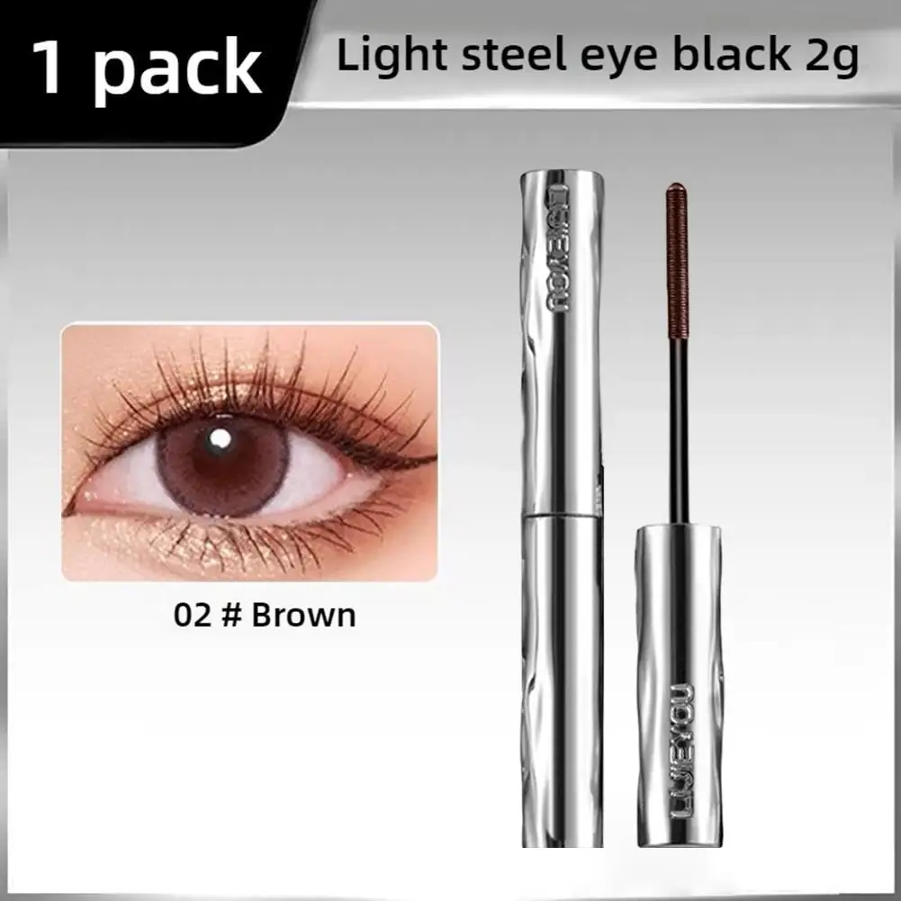 Novo tubo de aço ultrafino rímel à prova dwaterproof água longo curling maquiagem curling extensões de cílios natural curling 4d preto longo v2o0