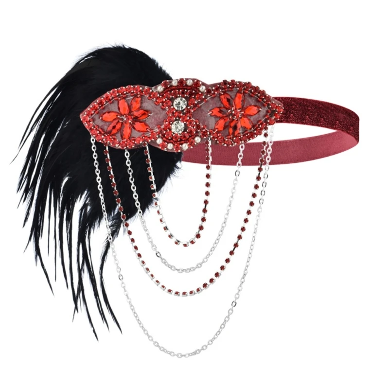 Accessoires cheveux femmes plumes casque clapet mariée bandeau livraison directe