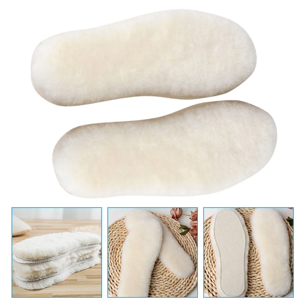 

Wool Insole Shoe Pads Warm Insoles Fleece Boots Thicken Aldult Winter Inserts Supple