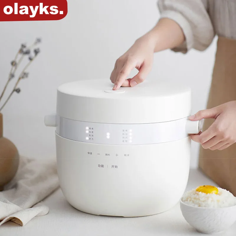 Olayks-Olla arrocera multifunción para sopa y arroz, revestimiento de esmalte de cerámica, temporizador de 24H para OLK-50A del hogar, 5L, 800W