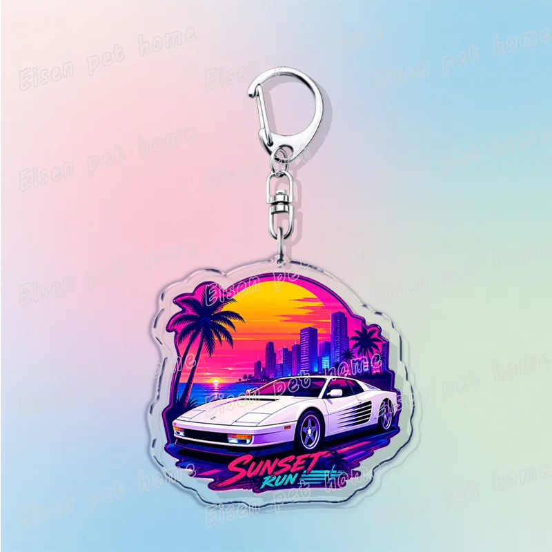 Klassische Vice City Schlüsselanhänger für Accessoires Taschenanhänger San Andreas PC-Spiele Liebhaber Schlüsselring Schmuck Fans Geschenke