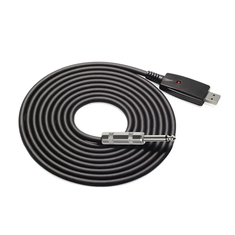 3M Jack 6.35 to USB Connector Cable 6.35mm 6.5 Plug Male Audio Cables Speaker Recording Line For Computer Record Guitar Music