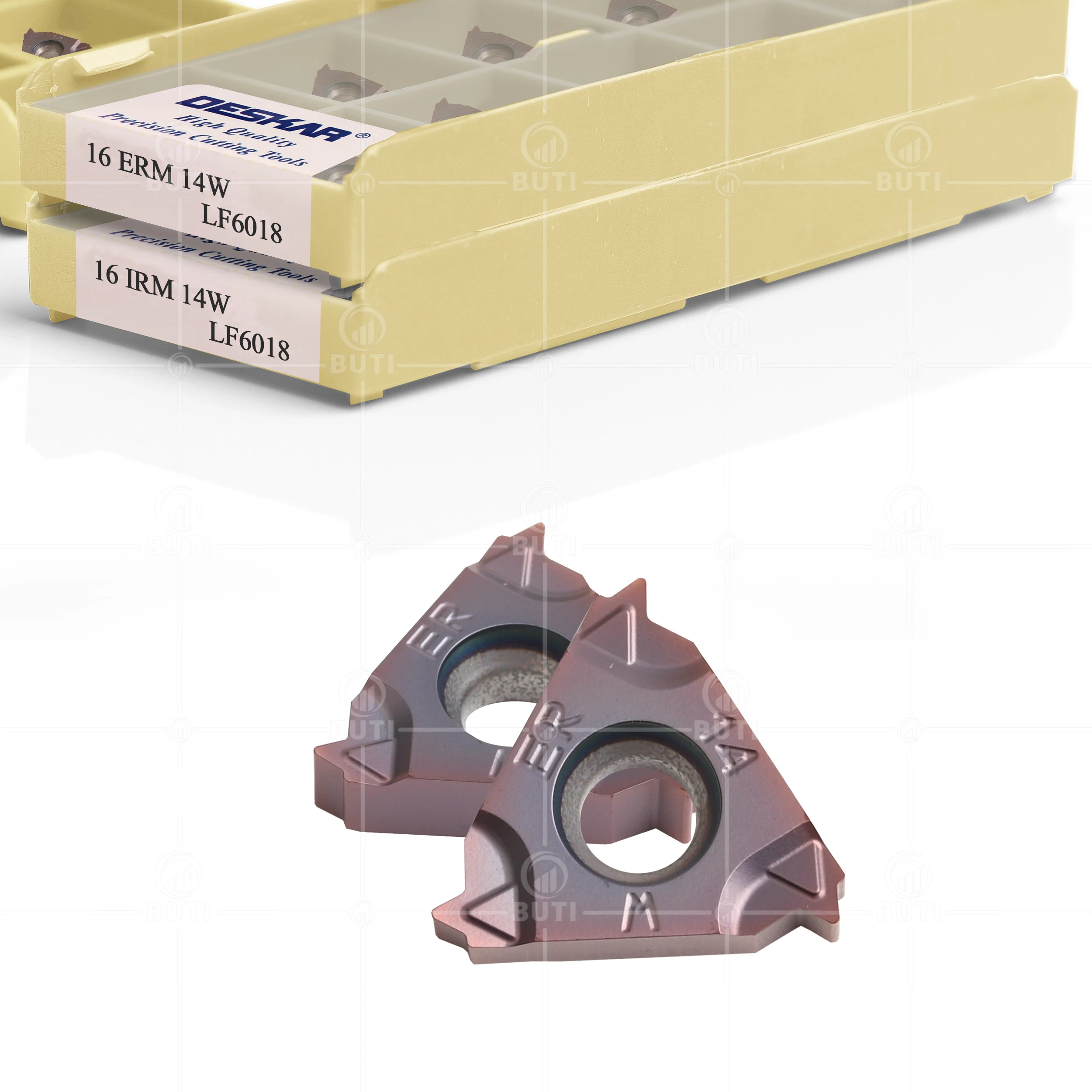 Imagem -03 - Deskar-cnc Cortador de Torno para Lâmina de Carboneto de Rosqueamento Indexável 100 Original 16erm 16irm 11w 14w Ag55 Ag60 Lf6018 Aço Inoxidável