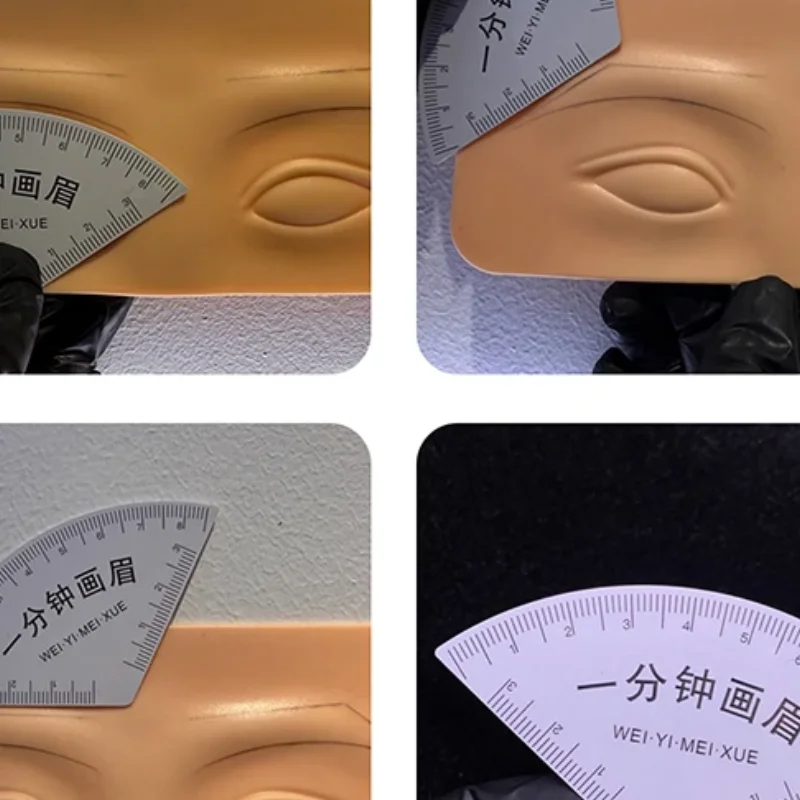 Regla para cejas de dibujo rápido de aleación de aluminio, 10 estilos, herramienta de mapeo para Microblading, moldeador, maquillaje permanente, regla guía de dibujo, tatuaje