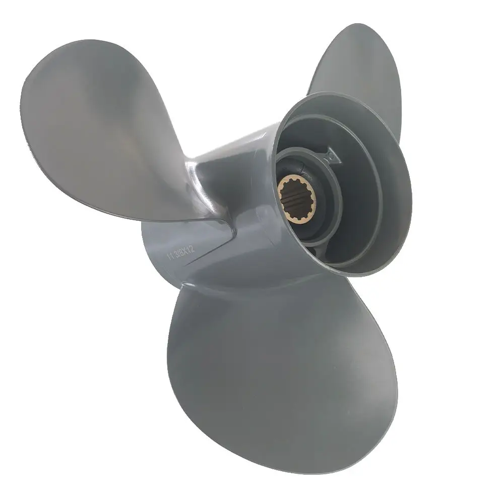 Werks-Direkt vertrieb 12 1/4 "x 9" Aluminium 35-60 PS 3-Blatt-Edelstahl-Außenbordboot-Motorpropeller für h