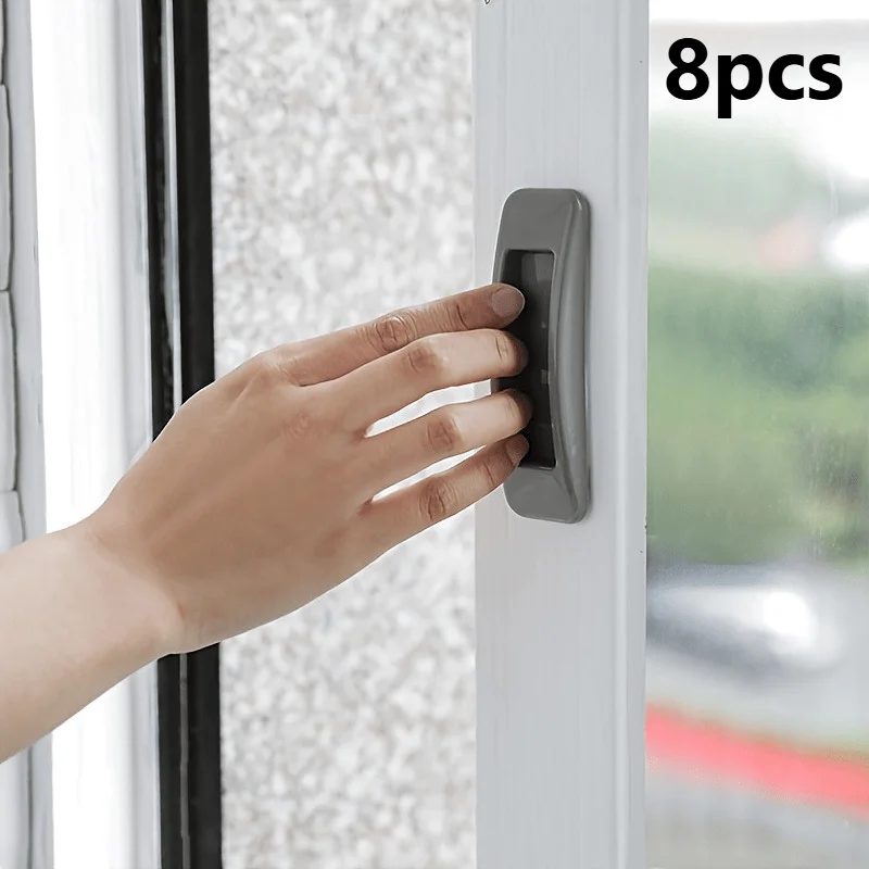 8pcs Self-adhesive Instant Cabinet Handle Pull Drawer Pull Assistant, with Adhesive Sliding Door Handle