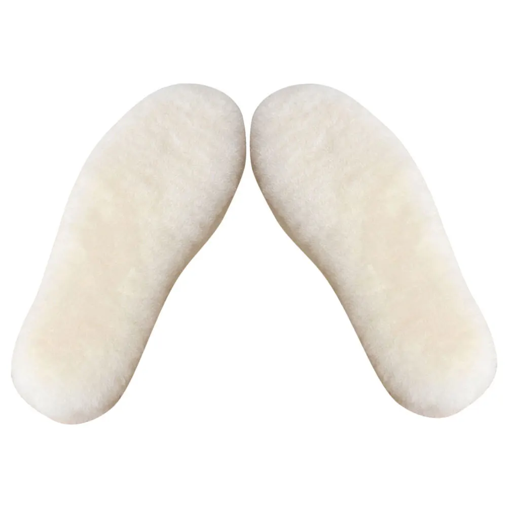 

1 Pair Sheepskin Insoles Warm Footbeds For Winter Boots Shoes Women Thermal Inserts Comfortable Cushioning Shoe Pads