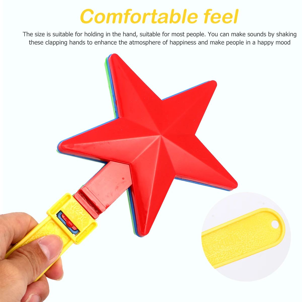 

5pcs Star Shaped H Clappers Plastic Noise Makers Party Accessories Multicolor s Prizes Large Sound Celebrations