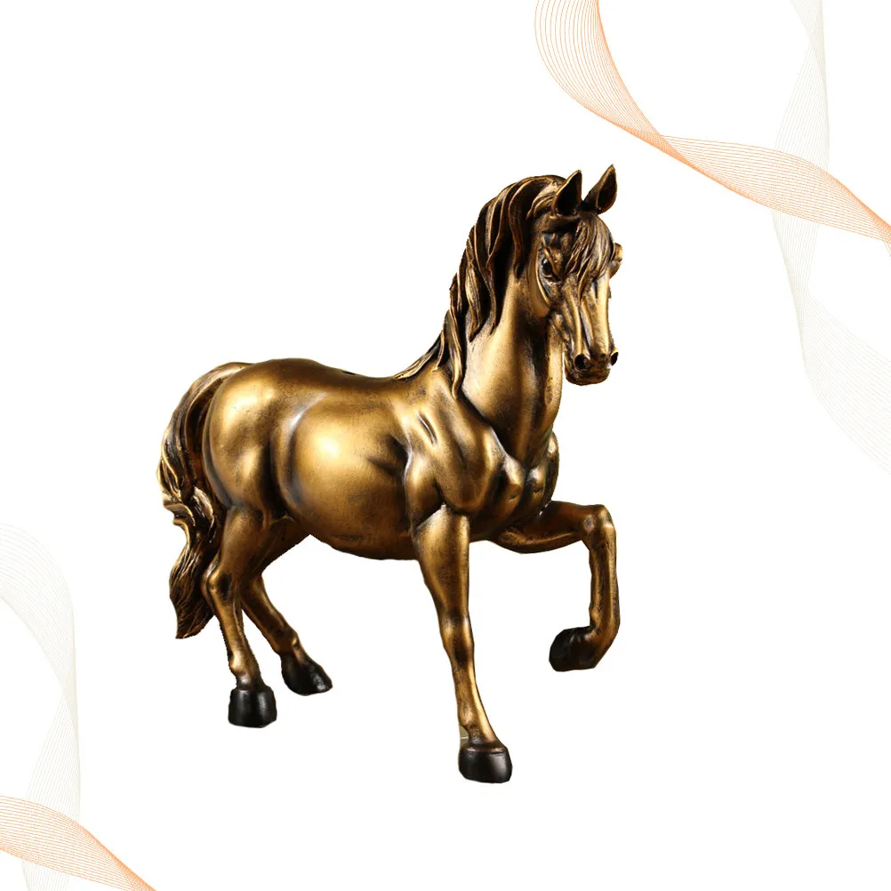 1Pcs Horse Shape Storage Jar Delicate Resin Artistic Saving Pot Coin Bank Large Coin Storage Jar Ideal Gift for