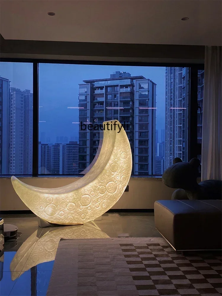 

smt14 ss newOutdoor Waterproof Lawn Lamp Villa Floor Moon-Light Lamp Party Atmosphere Design Creative Simple Courtyard Crescent