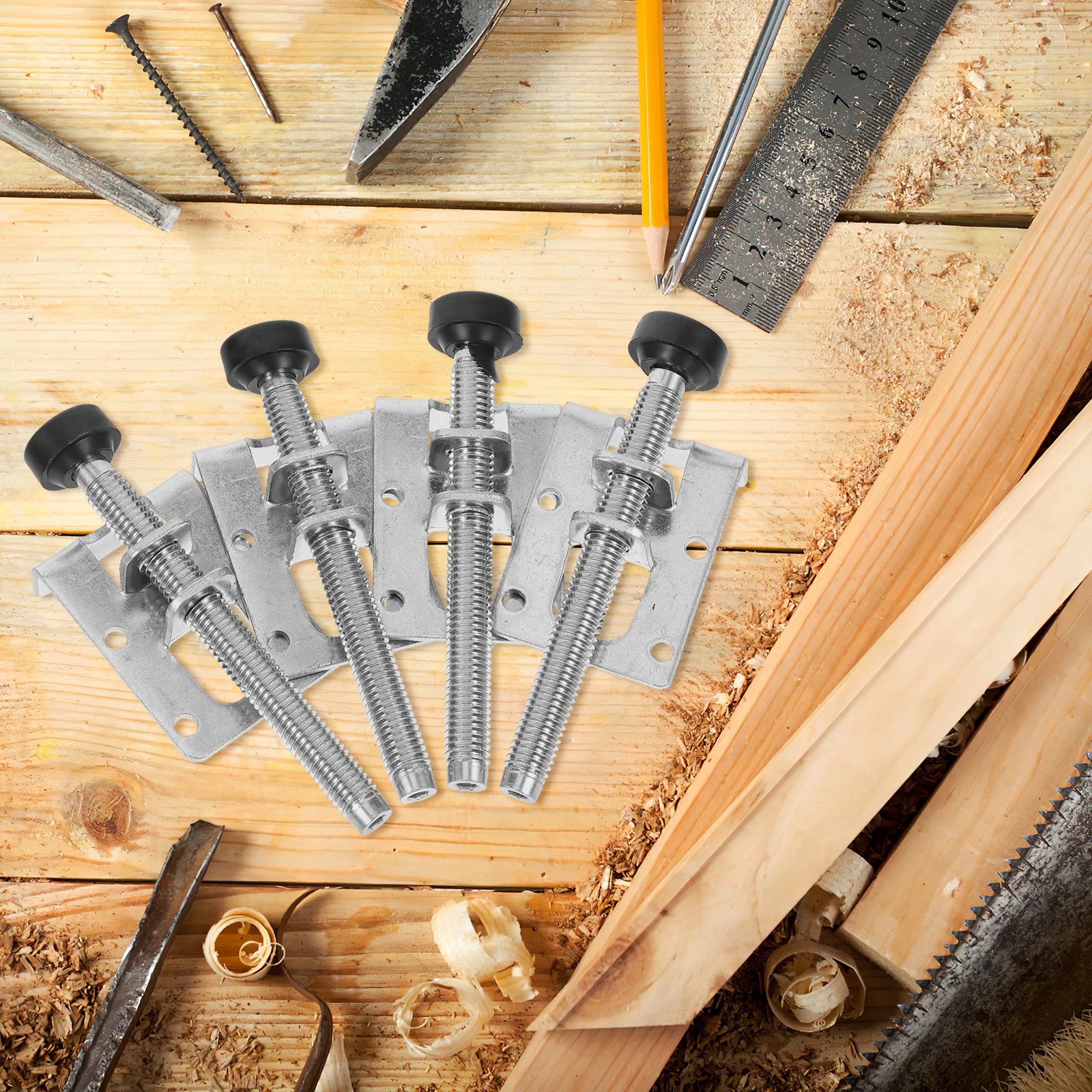 

4pcs Adjustable Furniture Leveler Heavy Duty Steel Leveling Feet Sturdy Corner Bracket For Table Cabinet Workbench Height