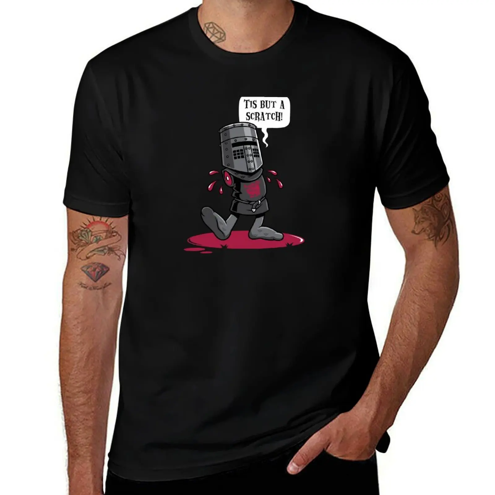 A Vintage Flesh Wound T-Shirt Basic Breathable Solid Color T-Shirt