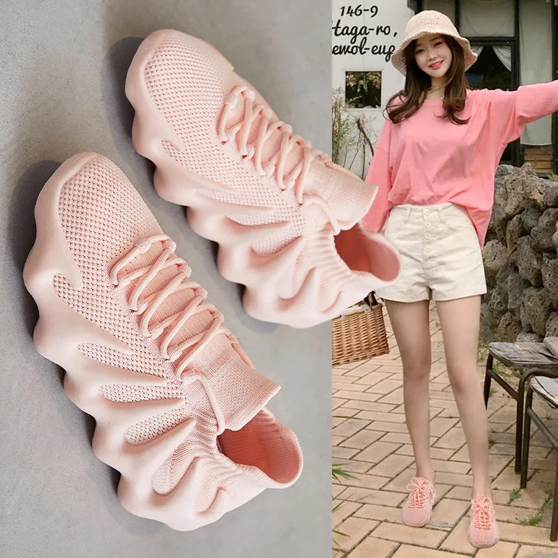 

2025 Summer New Women Casual Comfortable Fly Knit Breathable Socks Sneakers Fashion Sports Shoes