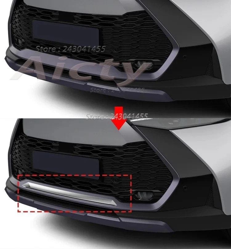 For Toyota CHR C-HR 2024 2025 ABS Black Front Rear Bumper Protector Cover Trim Lower Bumper Guard Decorative Car Accessories