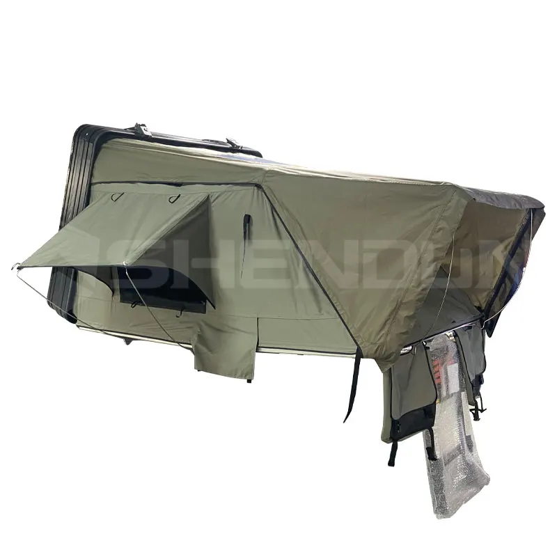 Factory Supply Hot Sale Hard Shell Aluminium Camping Outdoor Tent 3-4 Person Large Space 4x4 Offroad Car Rooftop Tent