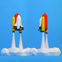 60cm Space Shuttle Plane Spaceplane The Rocket Lifts Off Paper Model Home Decor Wall Decoration Paper Craft 3D DIY Toys