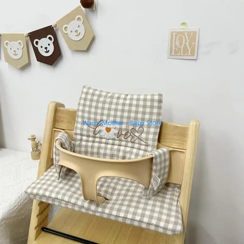 زهرة طباعة كراسي الطعام وسادة الطفل المرتفع حشوة وسادة الاطفال النمو وسادة كرسي الغبار برهان مسند الظهر وسادة 57QE