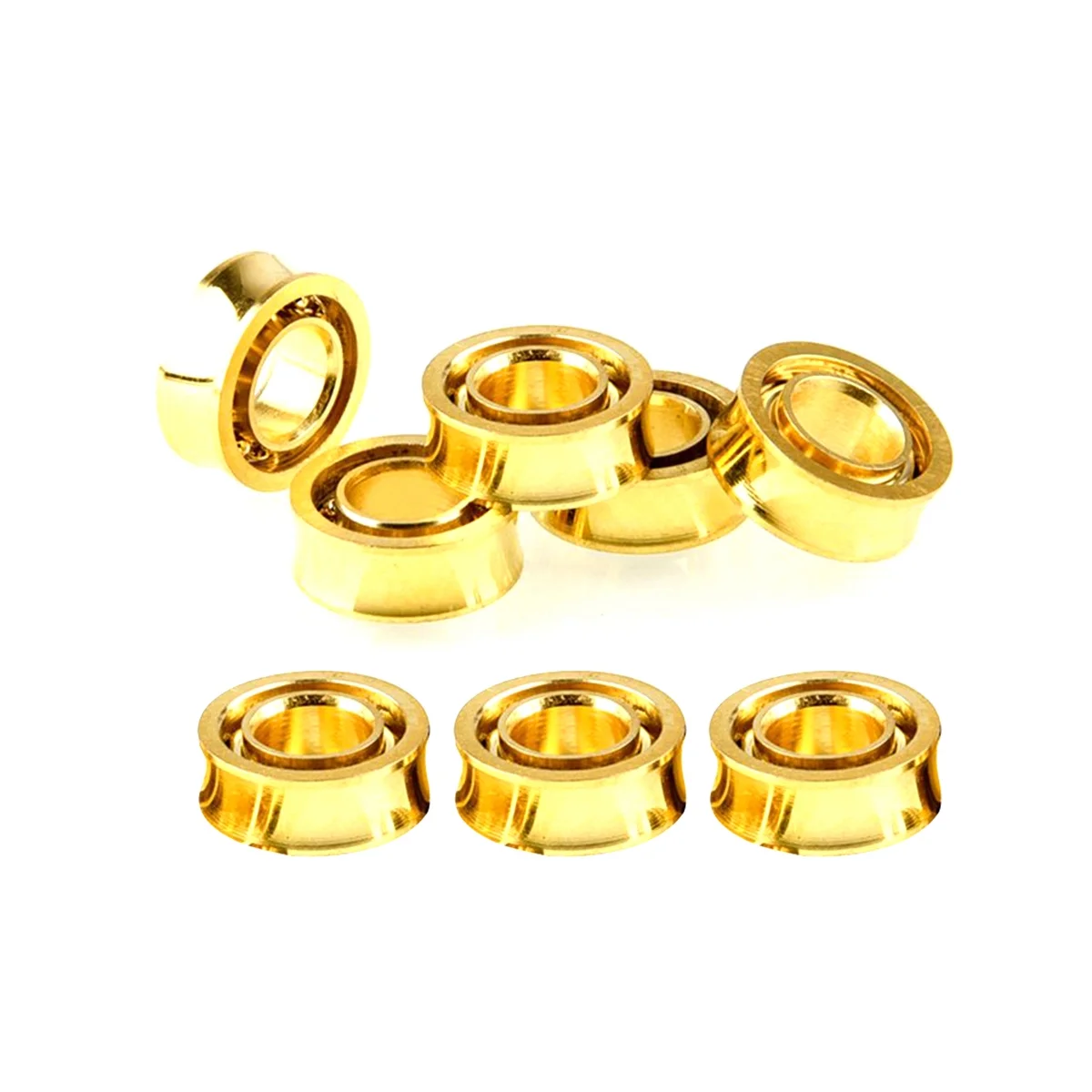 8 Pcs Steel Gold-Plated R188 KK Bearing Speed Responsive Bearings R188 U Groove for Yoyos Models