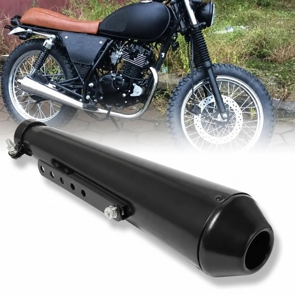 Universeller Motorrad-Auspuff für Dirt Bike, Straßenmotorrad, Roller, Cafe Racer, Bobber, Chopper, Custom Retro Vintage Motorrad