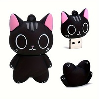 Kawaii Cat USB Flash Drive, Portable Cute USB Stick, Creative Design USB Storage, Memory Stick Gift for Kids & Students