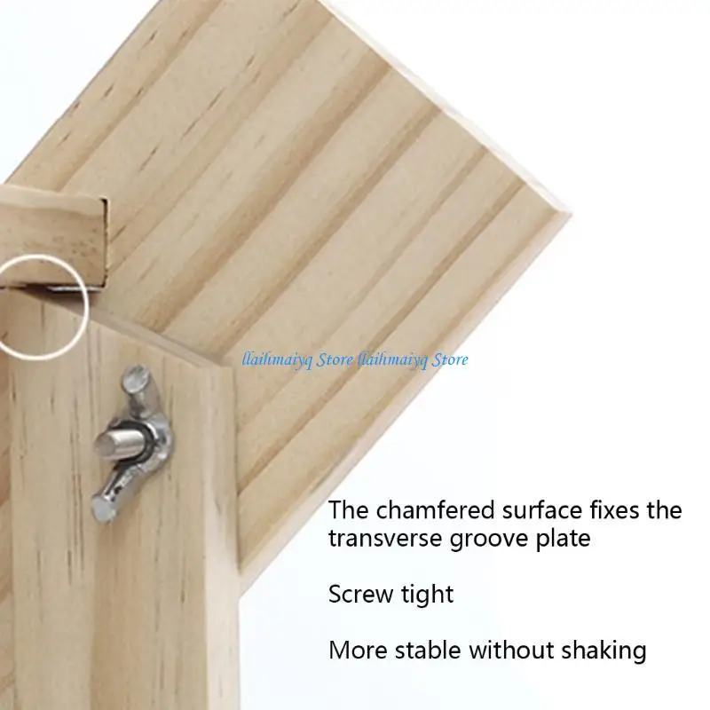 573B Portable Wooden Retail Table Display Stand for Market Craft Shows Tradeshows Earring & Ring Display Rack 2/3/4-Tier
