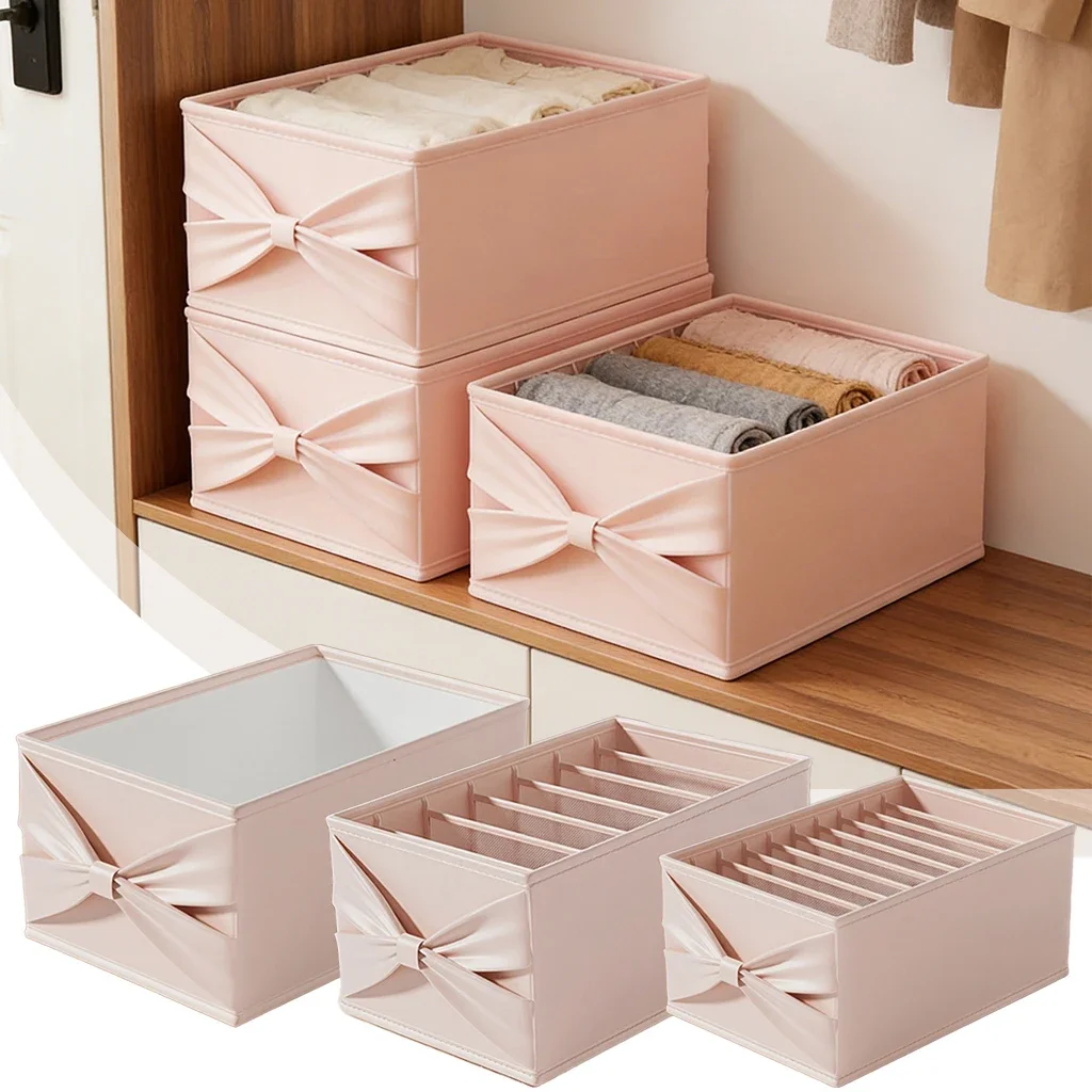 Underwear Organizer Socks Clothes Storage Box Organizers Cabinet Wardrobe for Bras Lingerie Socks Leggings Pants Storage Boxes