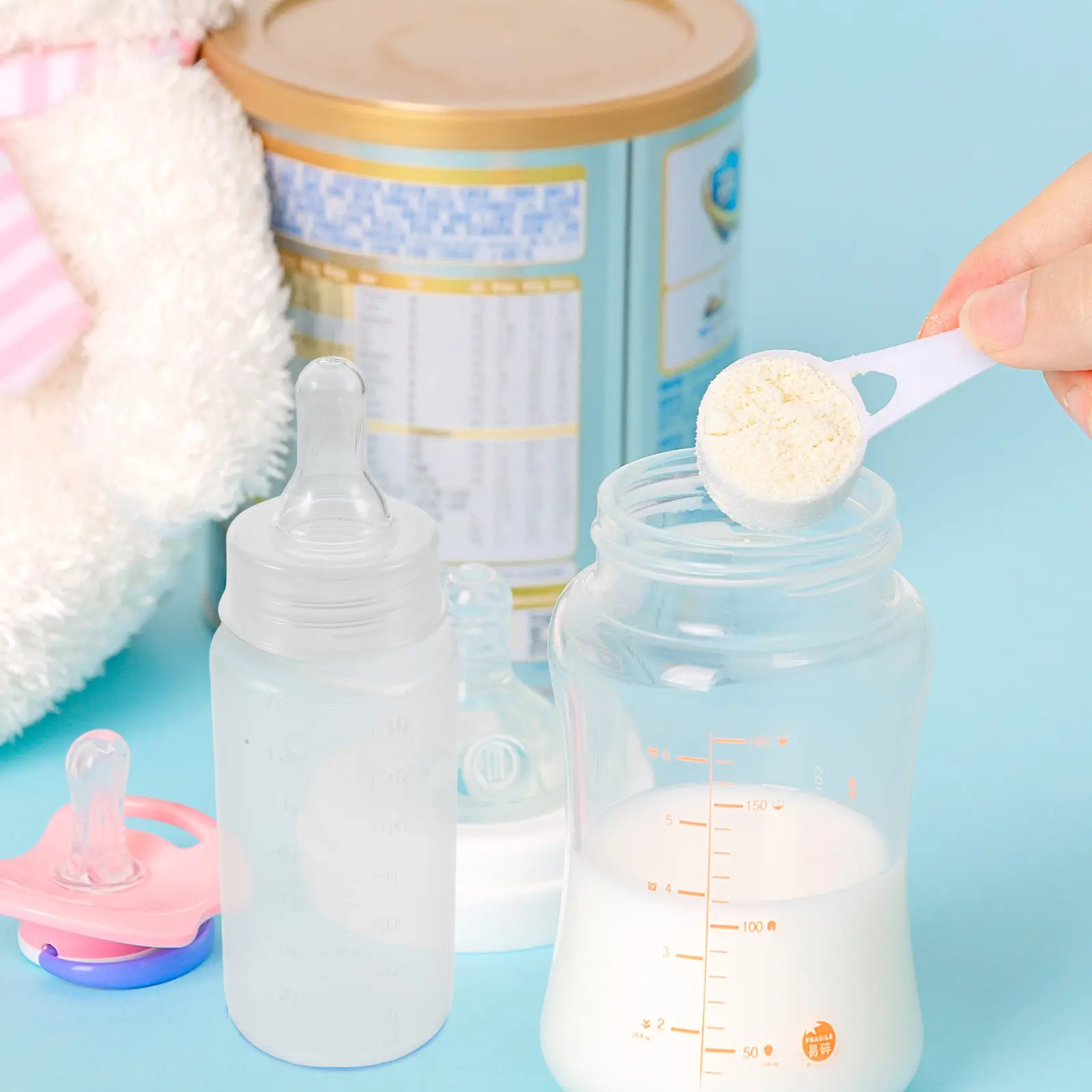 

10Pcs Disposable Baby Feeding Bottles Clear Premature Newborn Milk Bottle Scale Hospital Travel Single Use Infant Milk Container
