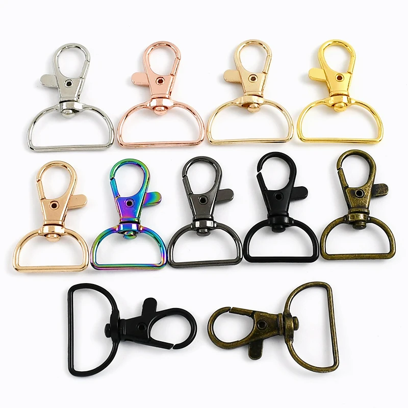 

20mm/25mm D Ring Carabiner Clips Backpack Strap Metal Lobster Buckle 10/30/50Pcs Dog Collar Keychain Snap Hook Craft Accessories