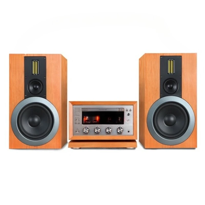 

CD\ DVD Player Combination Desktop Audio Tube TV Bluetooth 5.0 Bookshelf Set HIFI Sound Wooden Large Speaker Computer