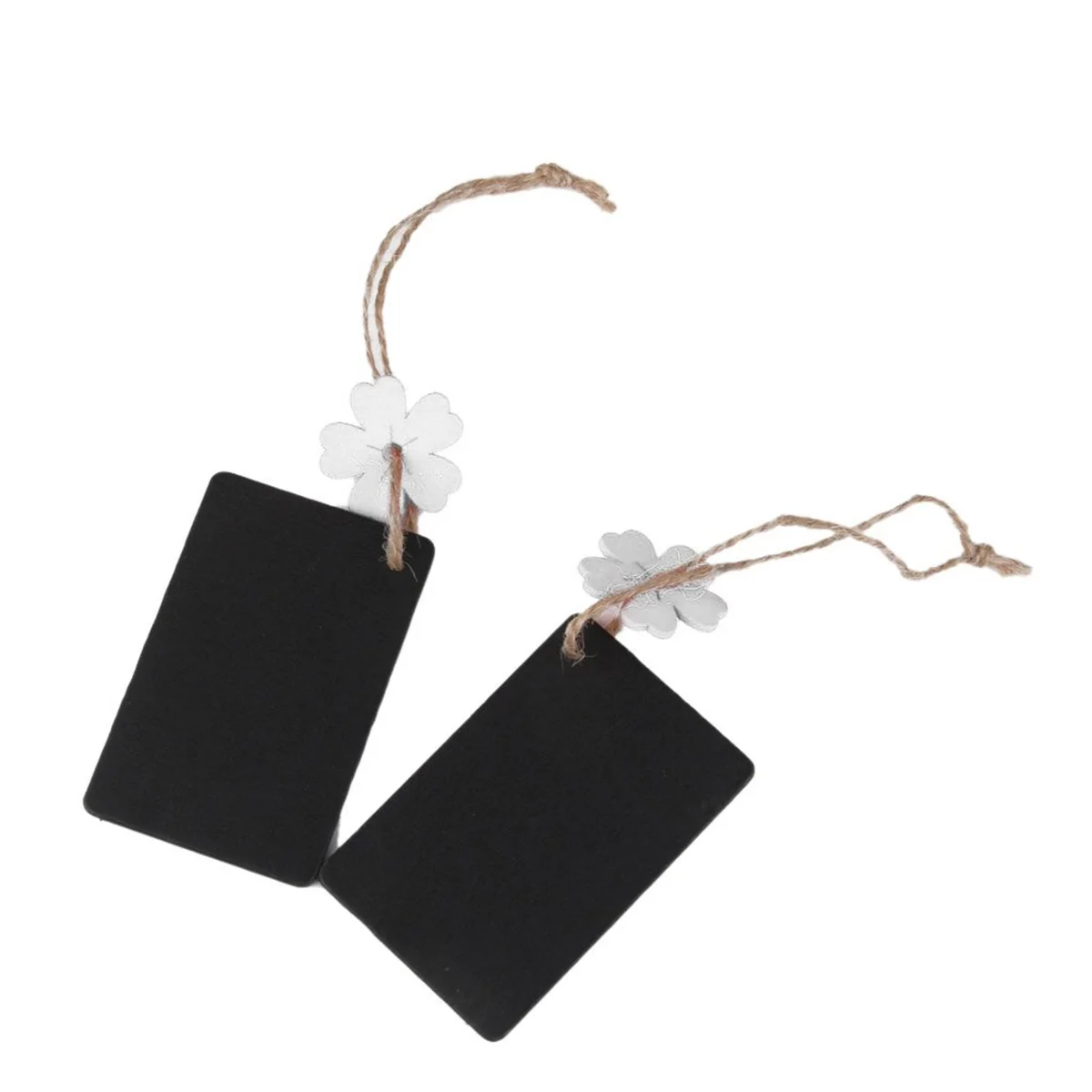 10 Pcs Hanging Tags Price Wooden Blackboard Gift Signage Rectangle Rustic Bamboo