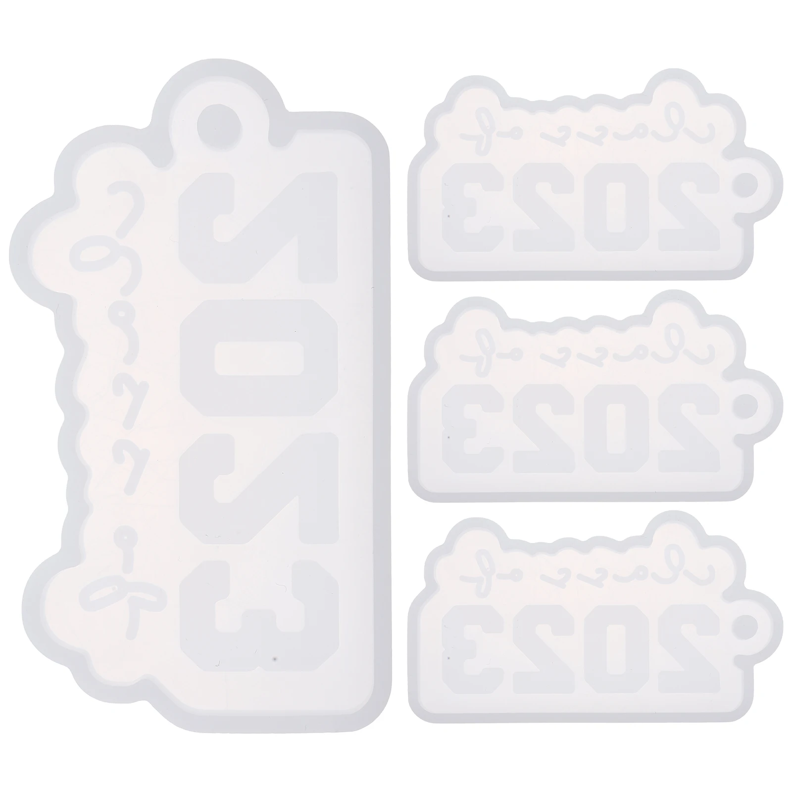 

4pcs Silicone Keychain Molds Class Of 2023 Graduation Diy Epoxy Resin Craft Pendant Mold Keychain Supplies For Parent-